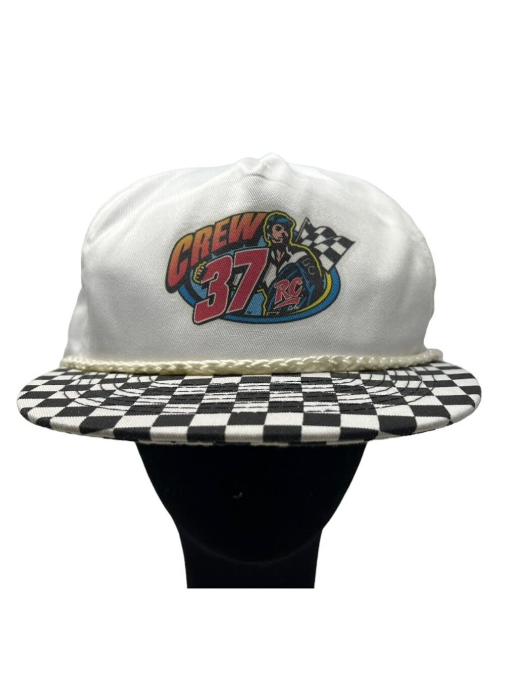 Jeremy Mayfield 37 Crew Vintage Retro Snapback Hat Cap NASCAR RC Cola Checkered